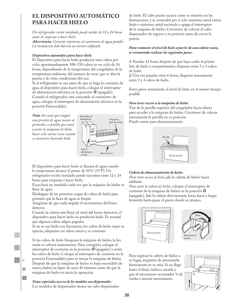 El dispositivo automático para hacer hielo | Fagor FQ8965X User Manual | Page 30 / 122