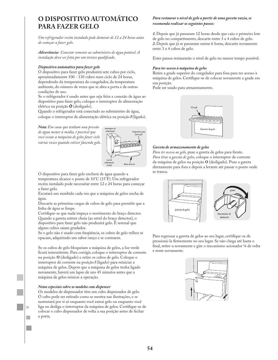 O dispositivo automático para fazer gelo | Fagor FQ8965X User Manual | Page 54 / 122