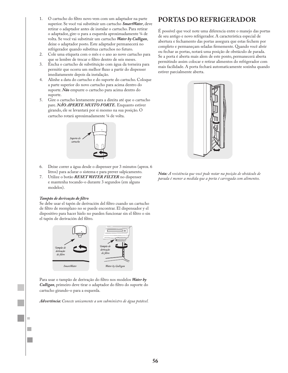 Portas do refrigerador | Fagor FQ8965X User Manual | Page 56 / 122