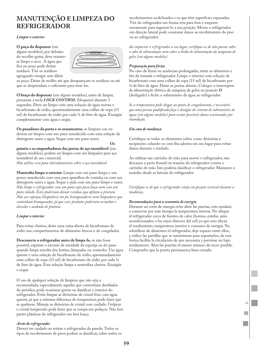 Manutenção e limpeza do refrigerador | Fagor FQ8965X User Manual | Page 59 / 122