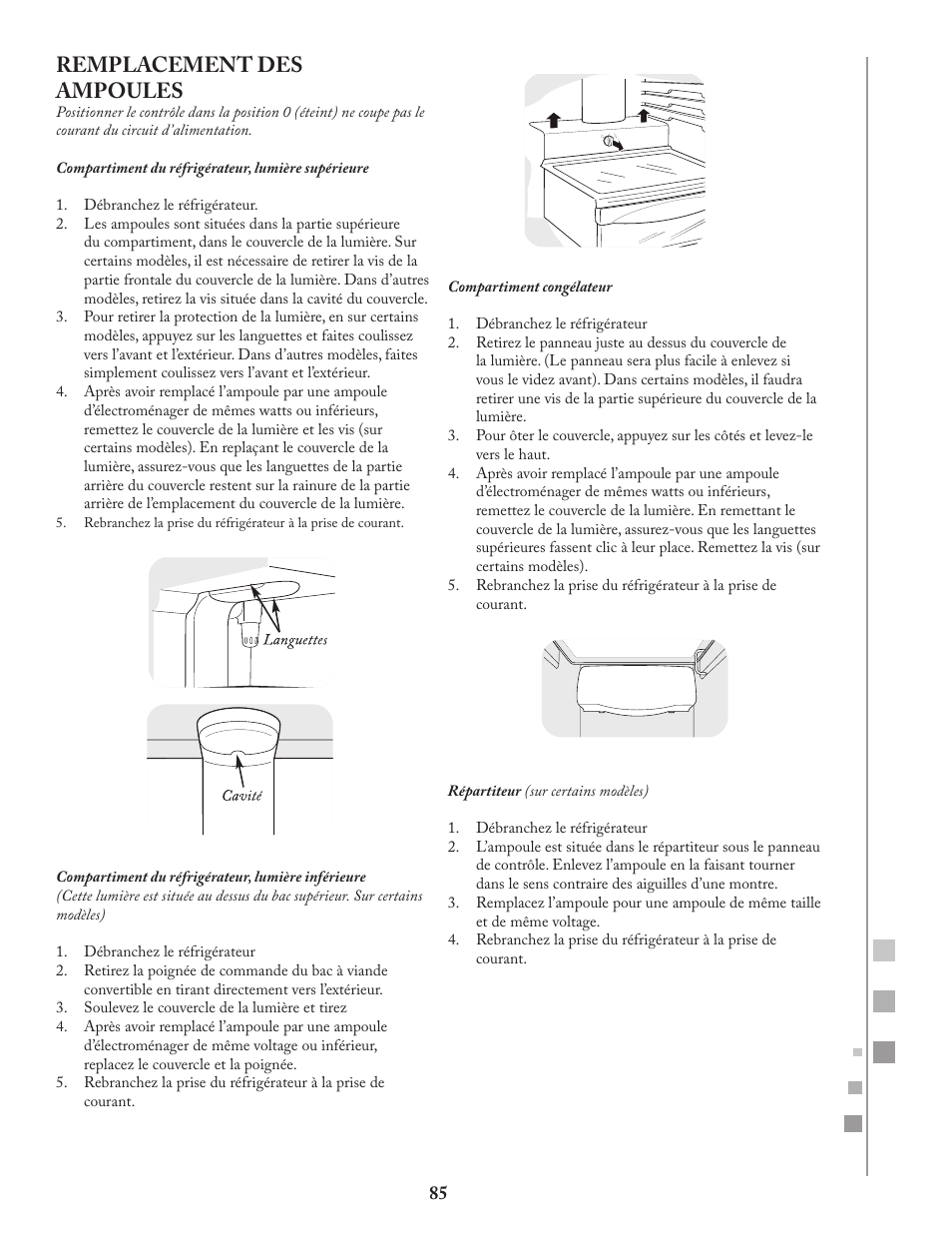 Remplacement des ampoules | Fagor FQ8965X User Manual | Page 85 / 122