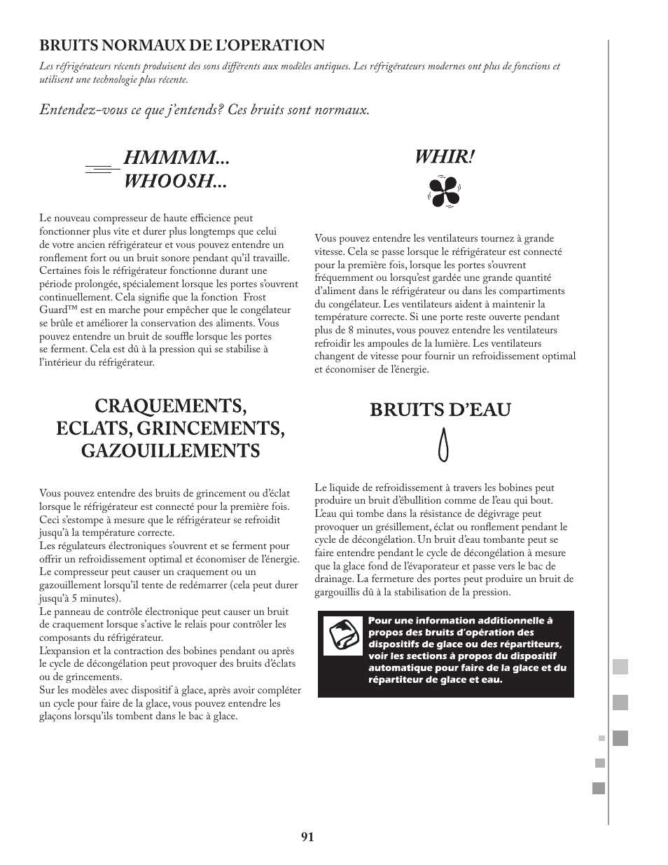 Bruits normaux de l’operation | Fagor FQ8965X User Manual | Page 91 / 122