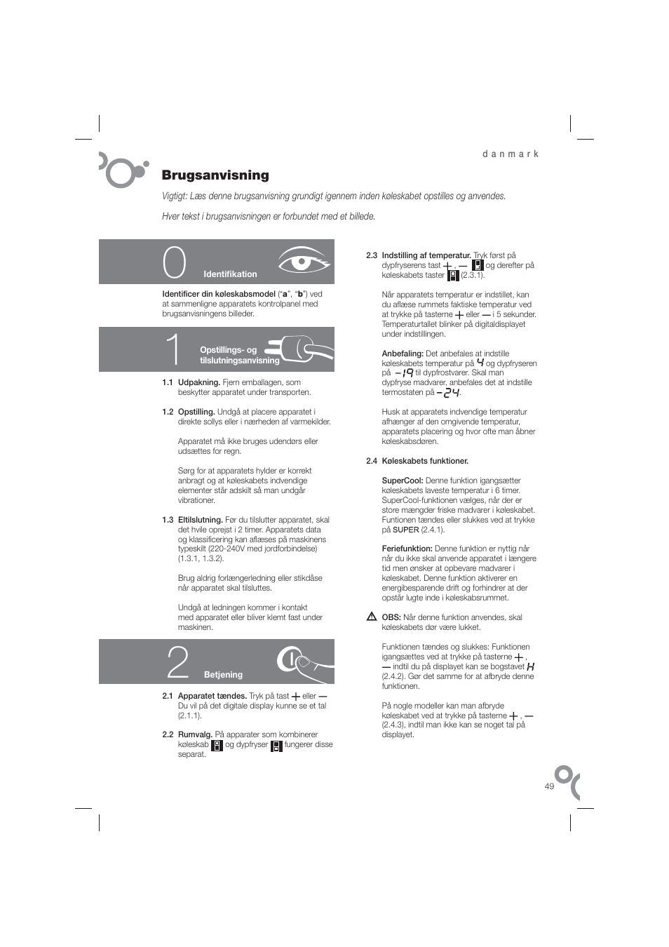 Brugsanvisning | Fagor FIM-6725 User Manual | Page 51 / 74