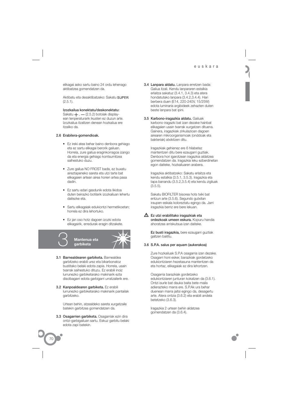 Fagor FIM-6725 User Manual | Page 72 / 74