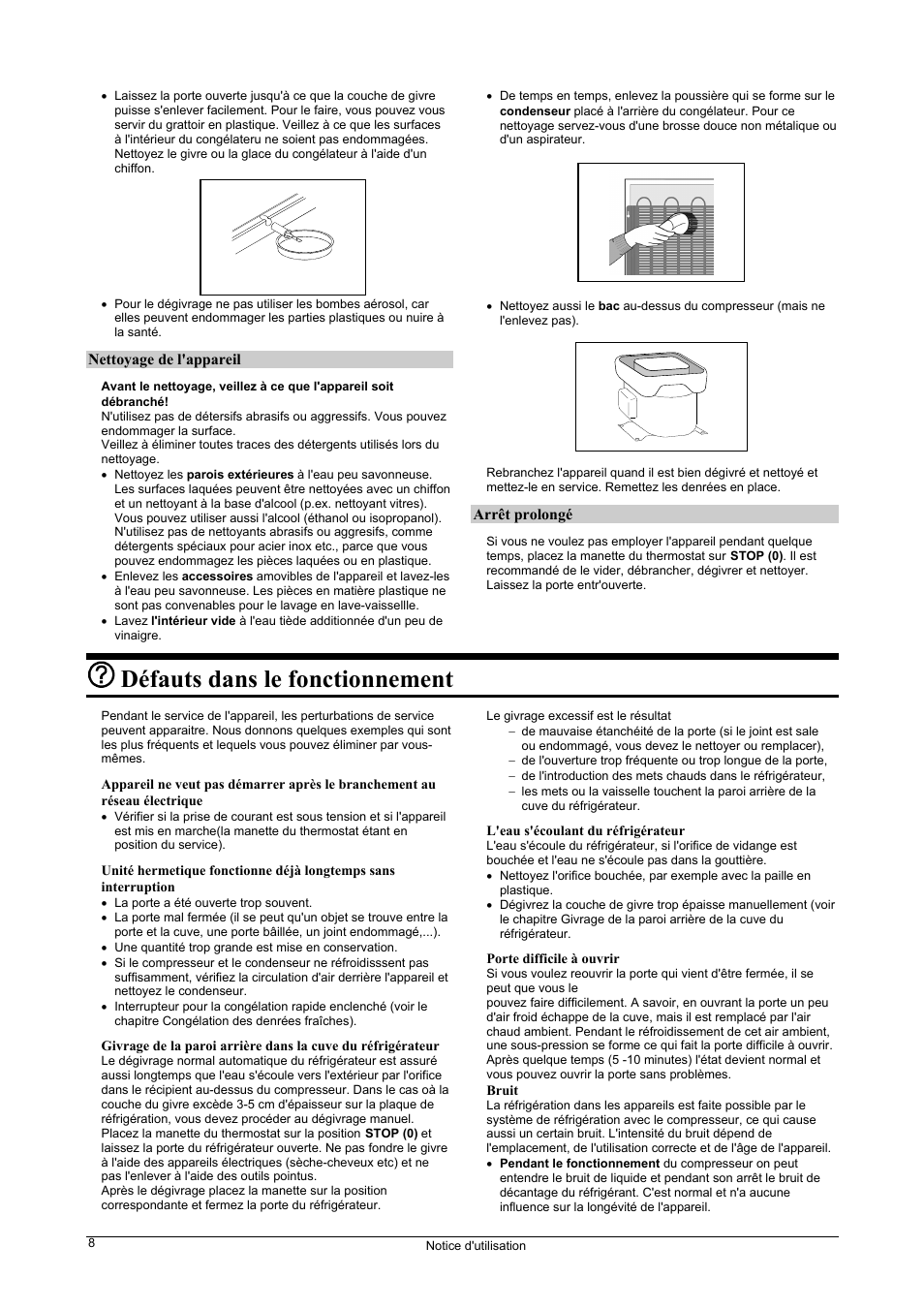 Défauts dans le fonctionnement | Fagor FIC-542 User Manual | Page 8 / 56