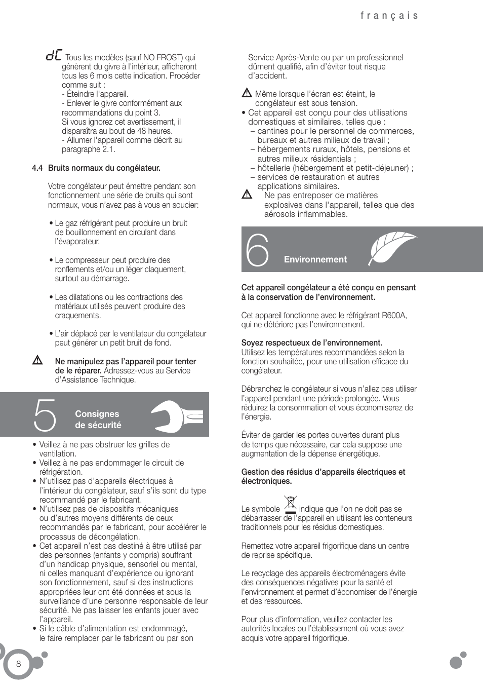 Fagor ZFK1745X User Manual | Page 10 / 62