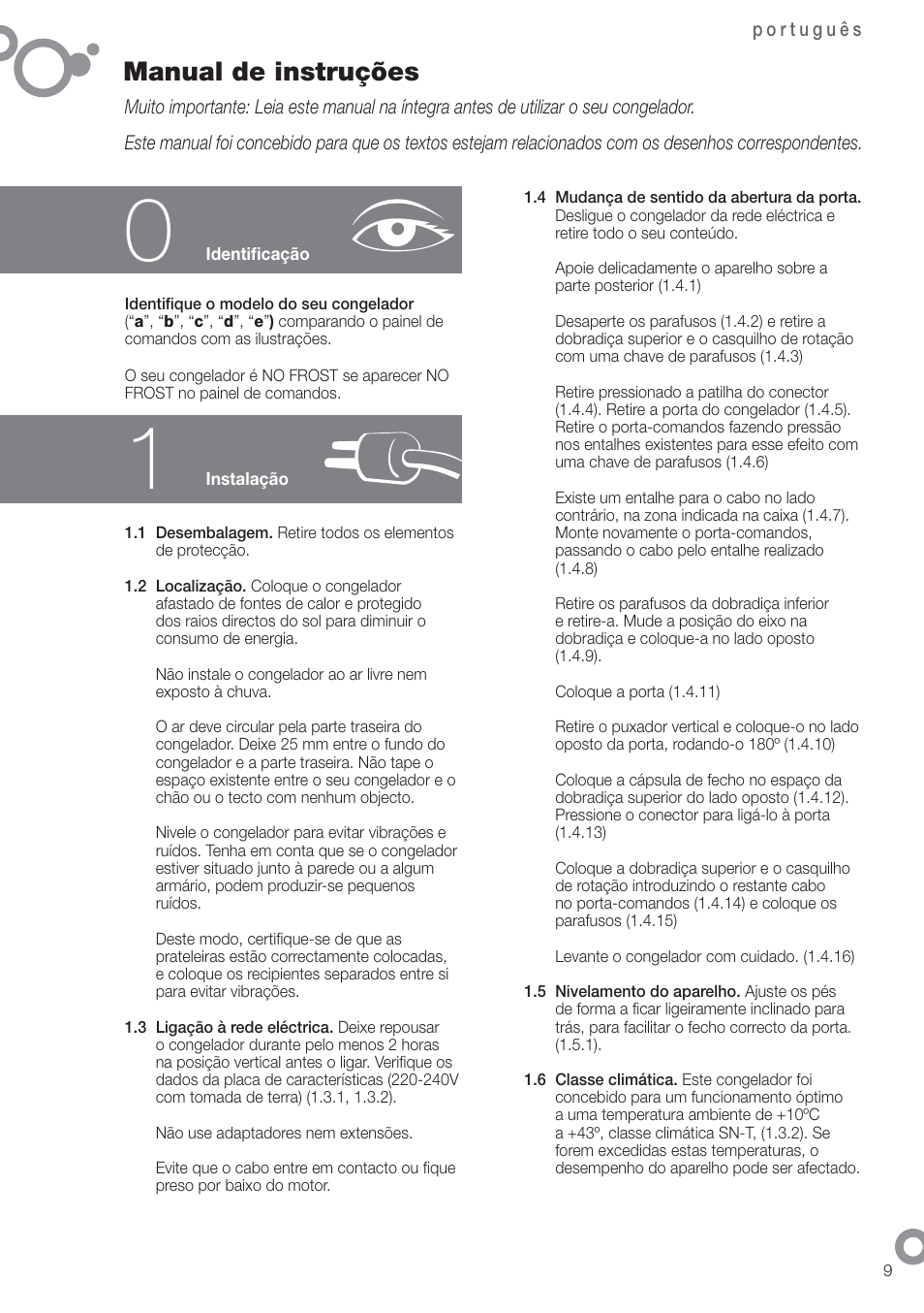 Manual de instruções | Fagor ZFK1745X User Manual | Page 11 / 62