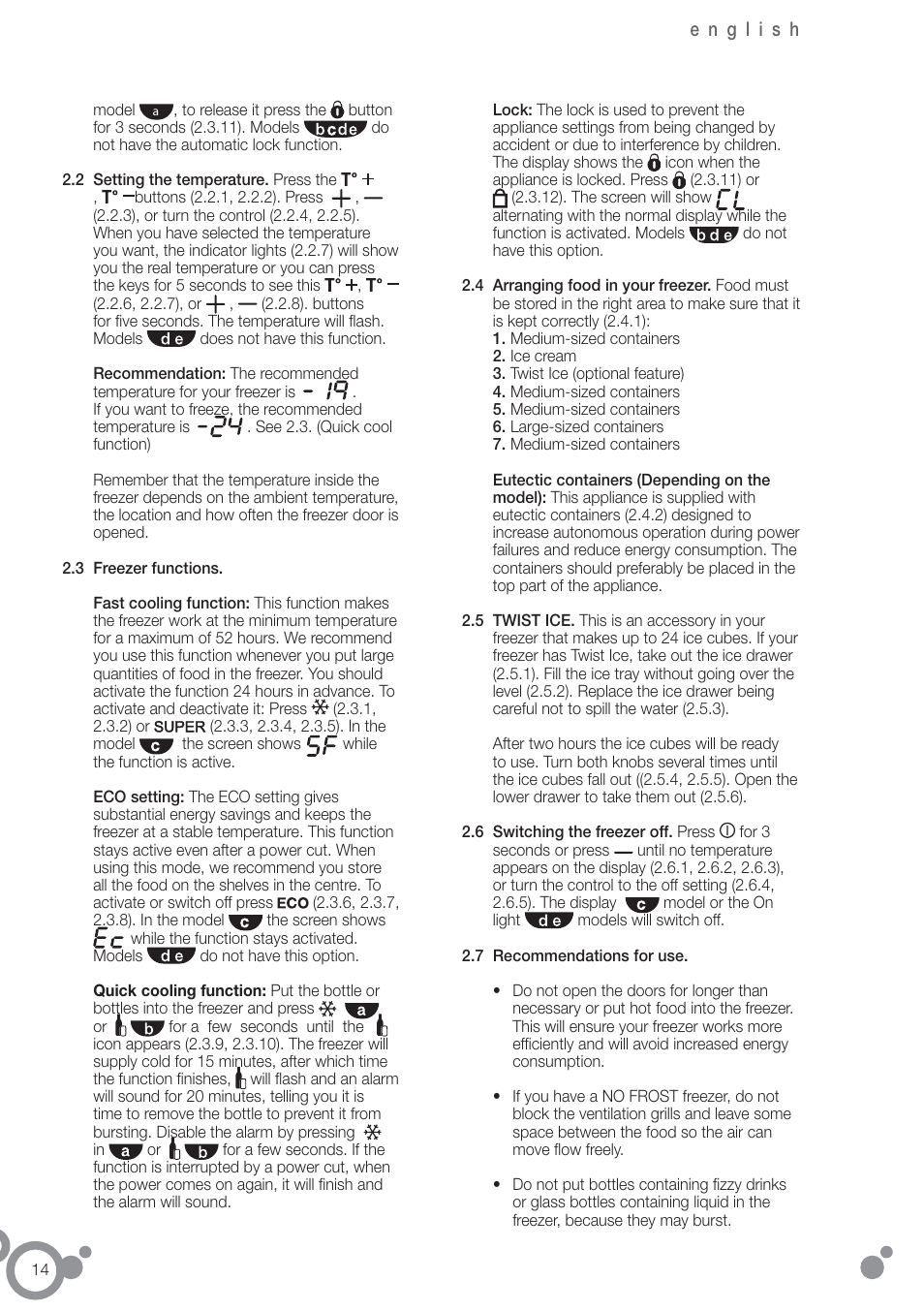 Fagor ZFK1745X User Manual | Page 16 / 62
