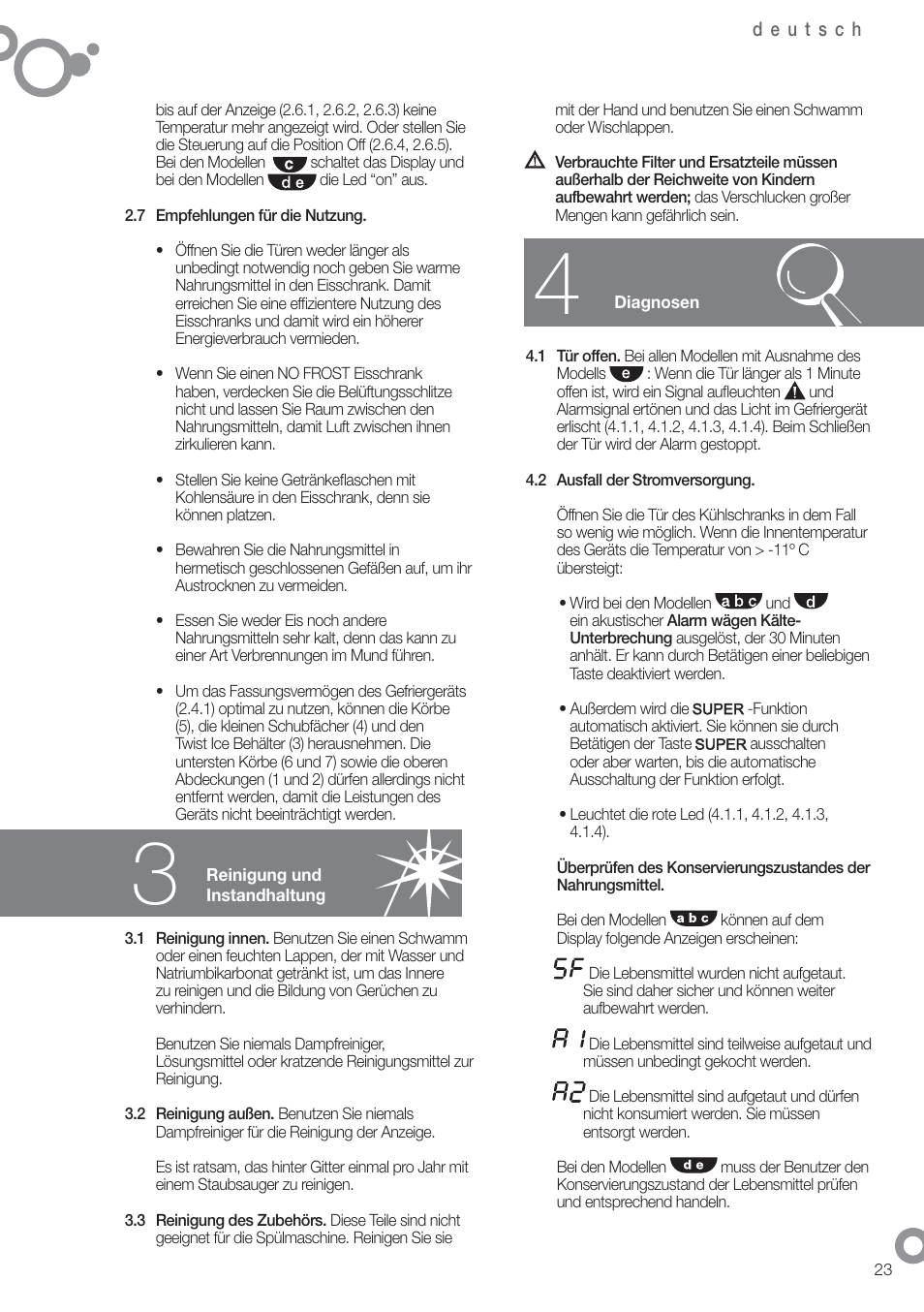 Fagor ZFK1745X User Manual | Page 25 / 62