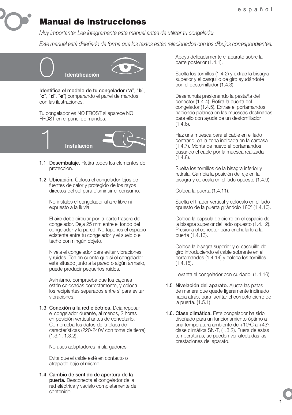 Manual de instrucciones | Fagor ZFK1745X User Manual | Page 3 / 62