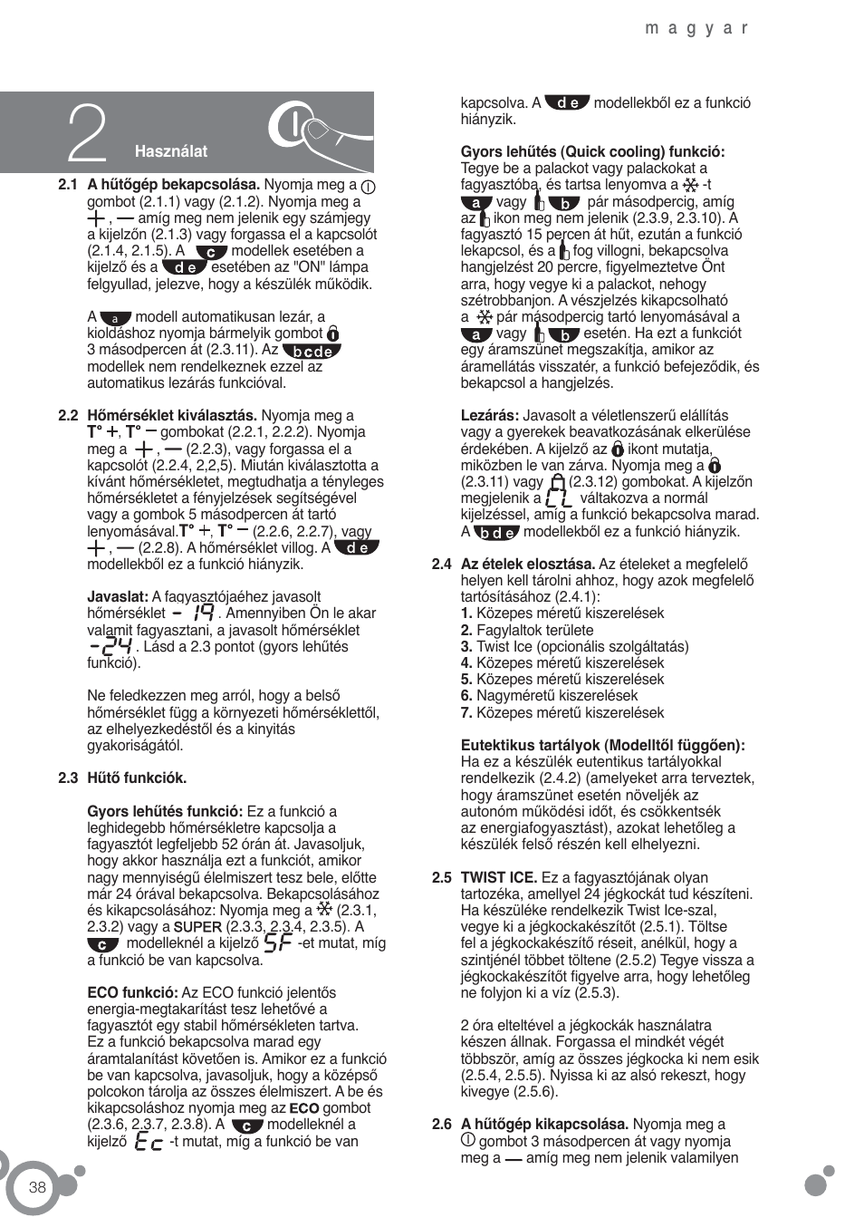 Fagor ZFK1745X User Manual | Page 40 / 62