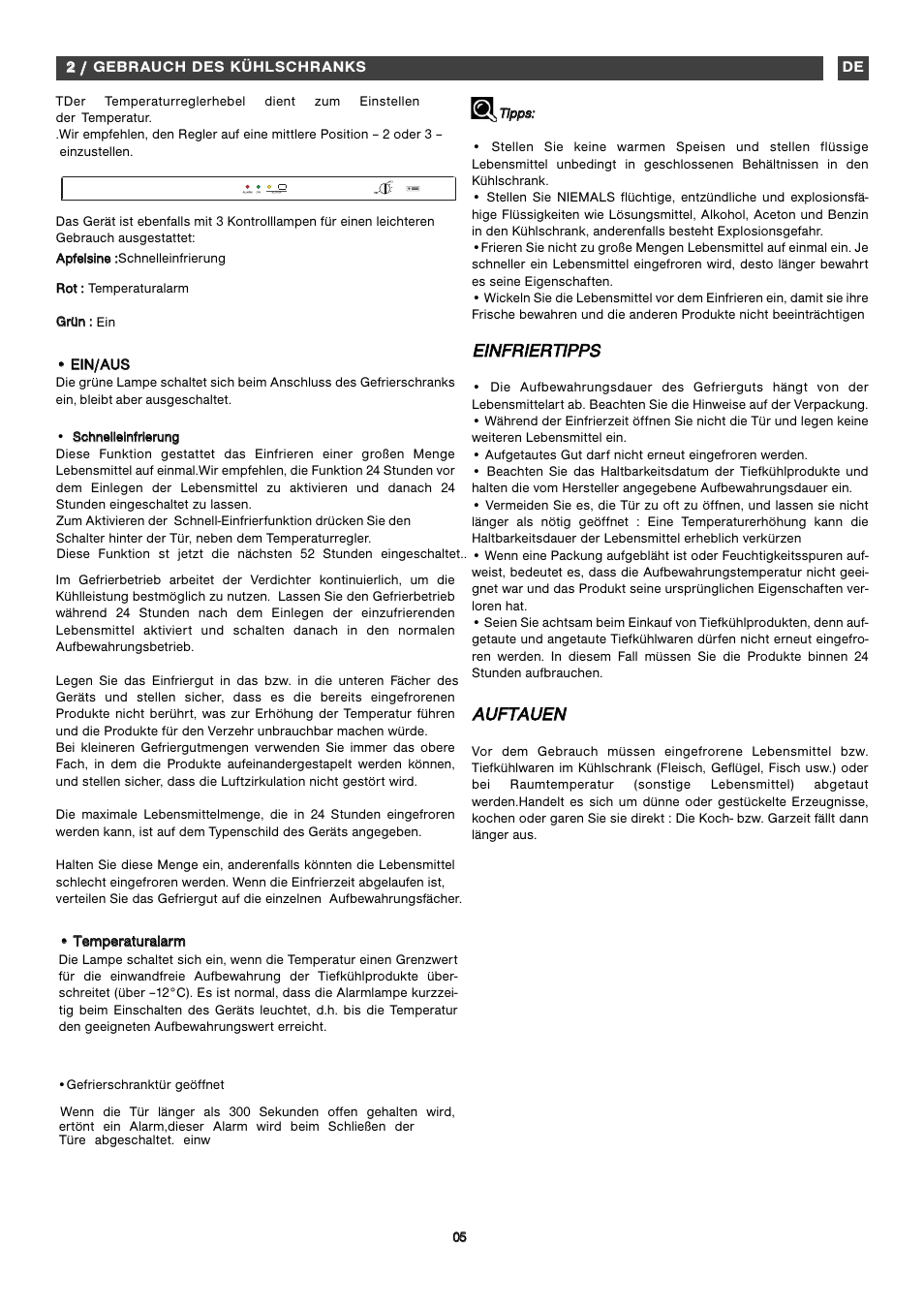 Eeiin nf fr riie er rt tiip pp ps s, Aau uf ft ta au ue en n | Fagor ZFA101 User Manual | Page 38 / 42