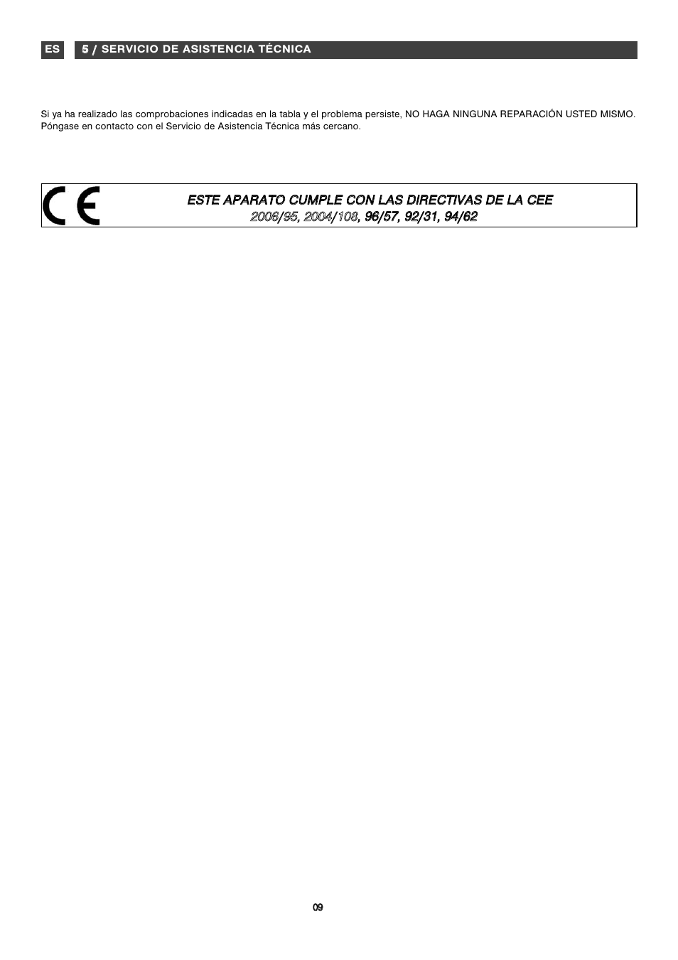 Fagor ZFA101 User Manual | Page 9 / 42