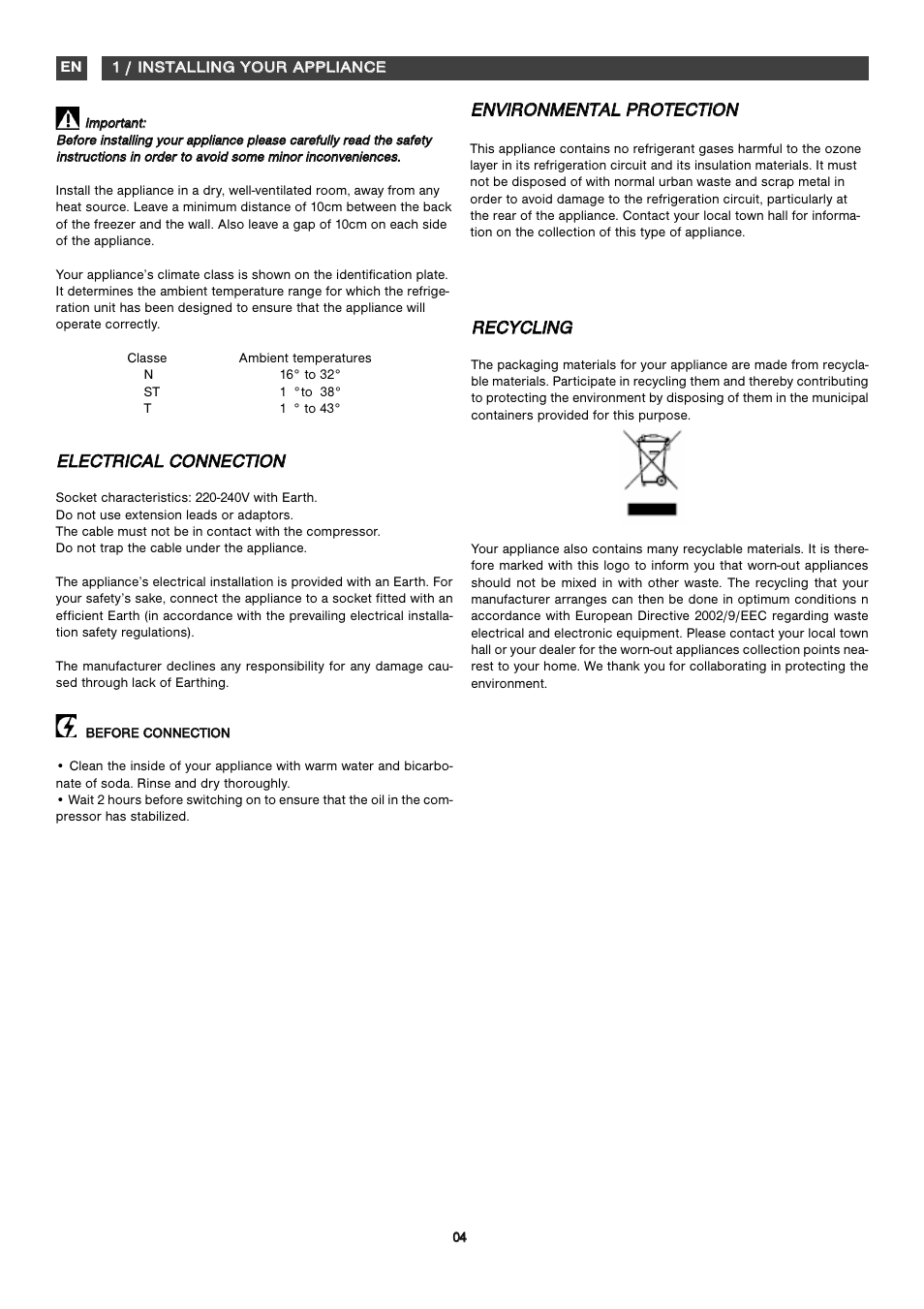 Inst | Fagor CFJ1520 User Manual | Page 28 / 50