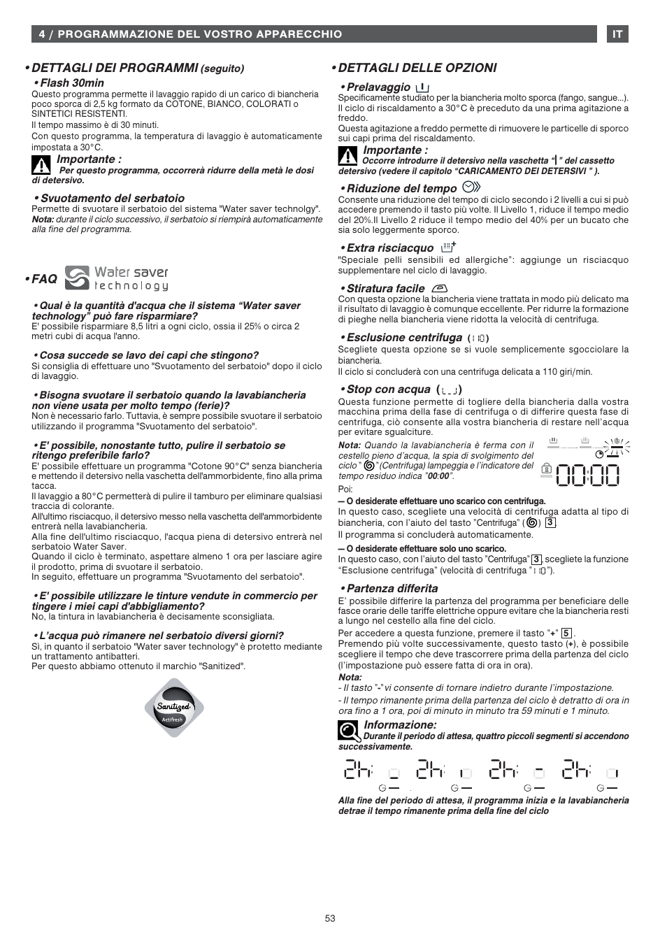 Dettagli dei programmi, Dettagli delle opzioni | Fagor FET-6412WS User Manual | Page 53 / 60