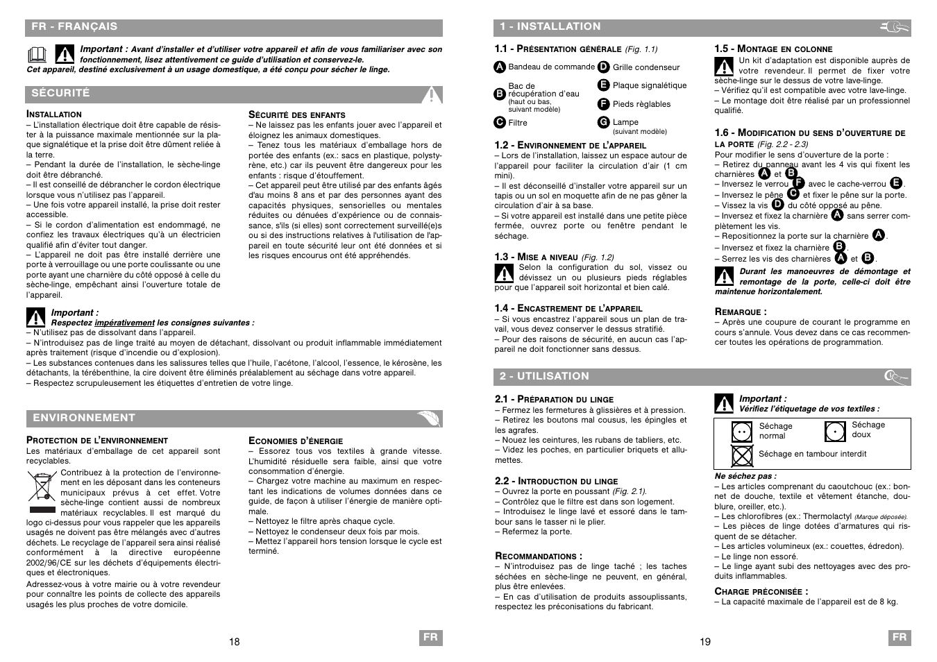 Fagor SFE-820CELX User Manual | Page 10 / 39
