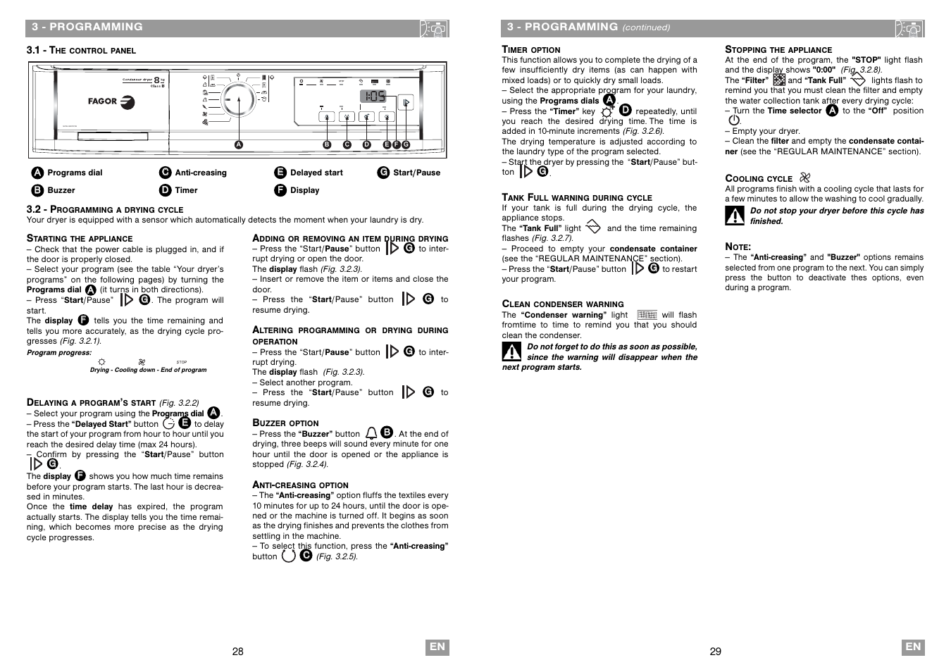 Sfe-820ce | Fagor SFE-820CELX User Manual | Page 15 / 39