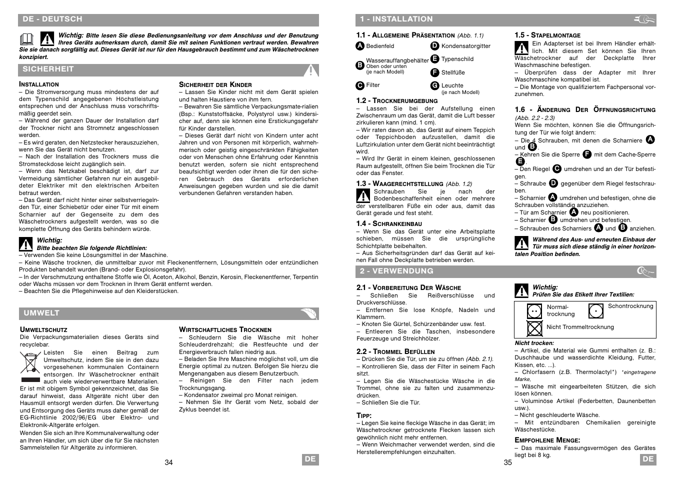 Fagor SFE-820CELX User Manual | Page 18 / 39