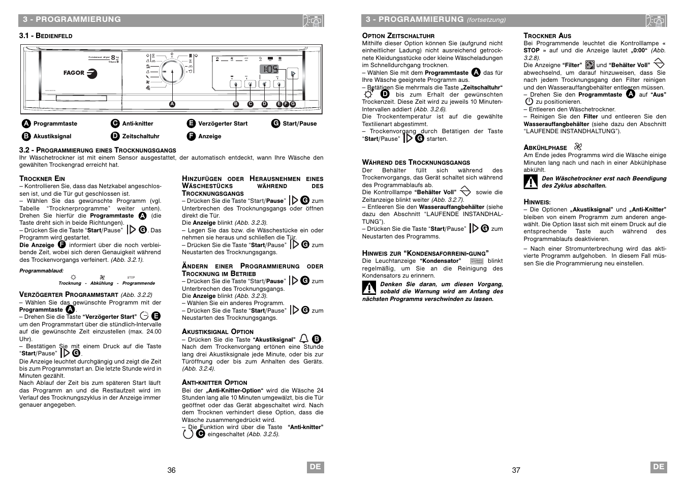 Sfe-820ce | Fagor SFE-820CELX User Manual | Page 19 / 39