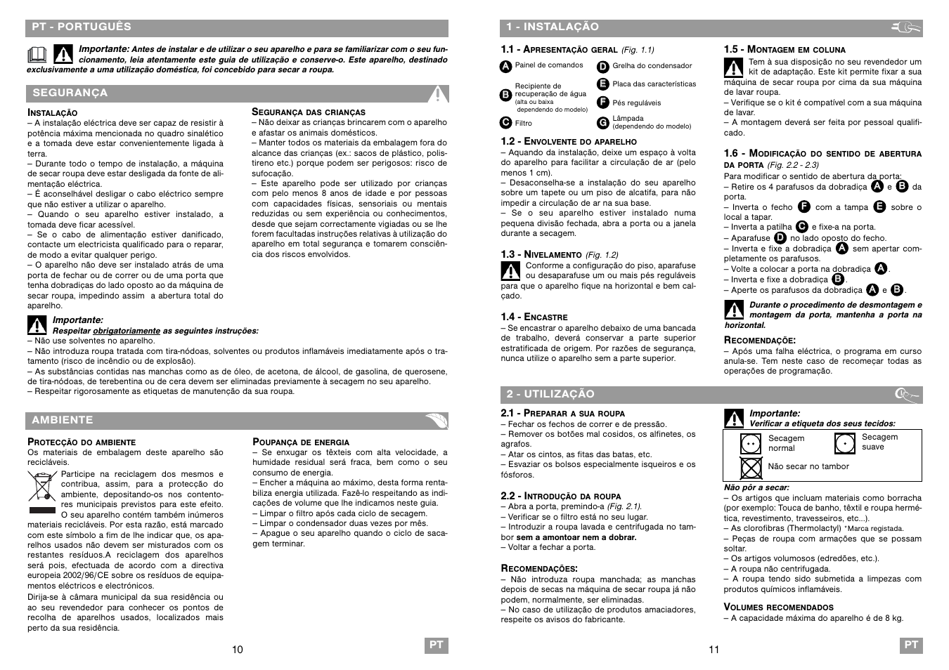 Fagor SFE-820CELX User Manual | Page 6 / 39