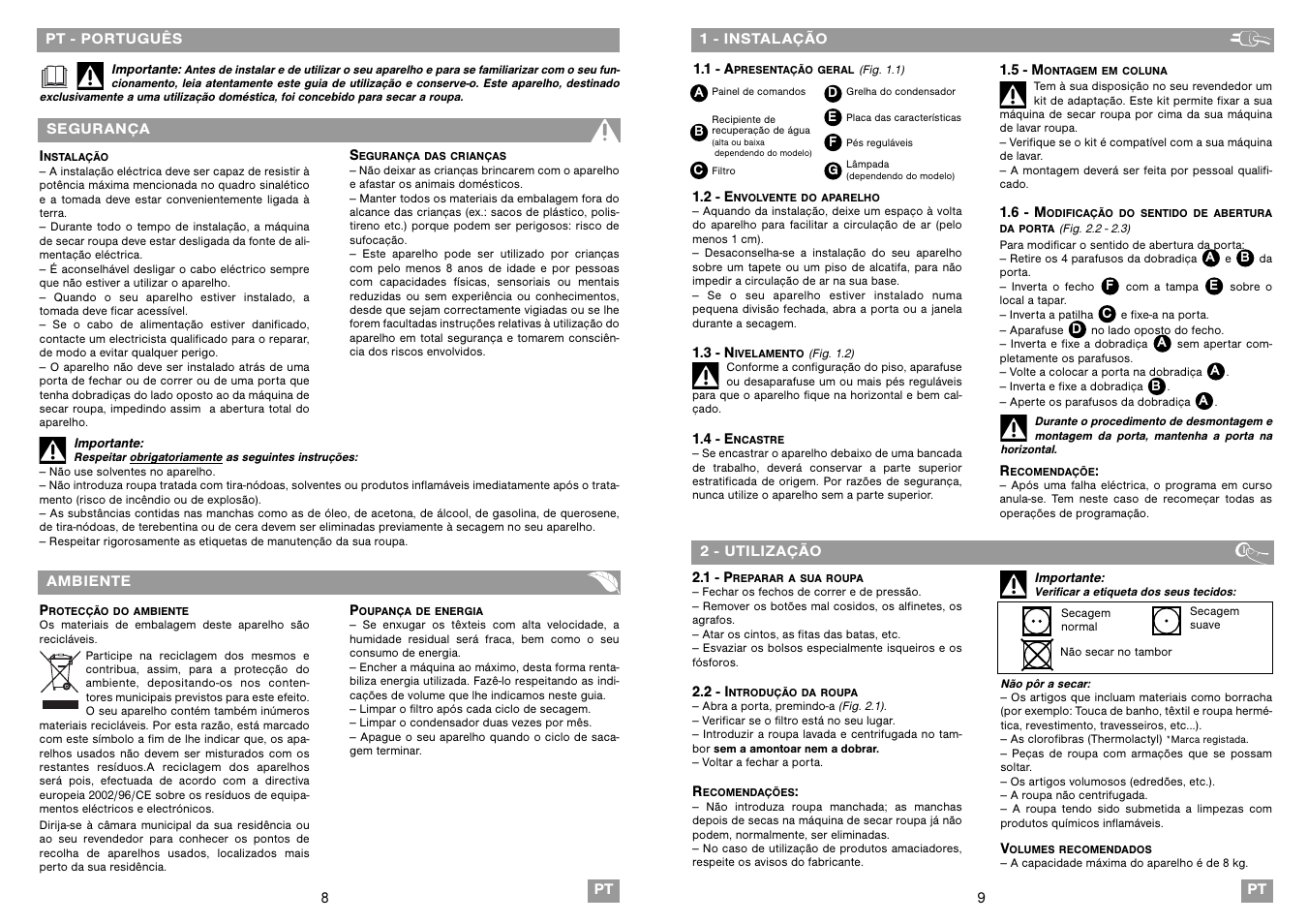 Fagor SF-800CB User Manual | Page 5 / 37