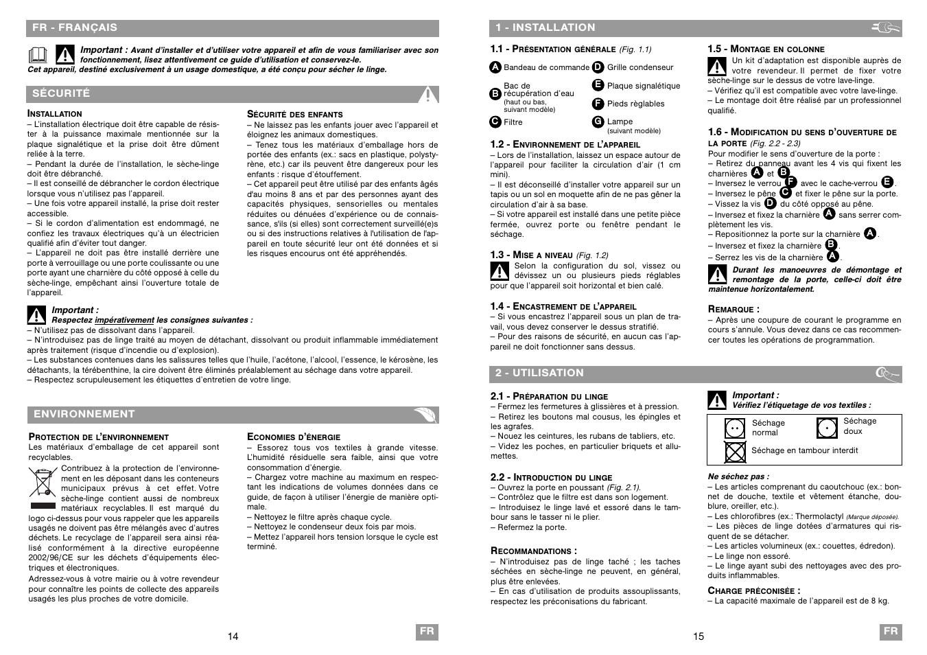 Fagor SF-800CB User Manual | Page 8 / 37