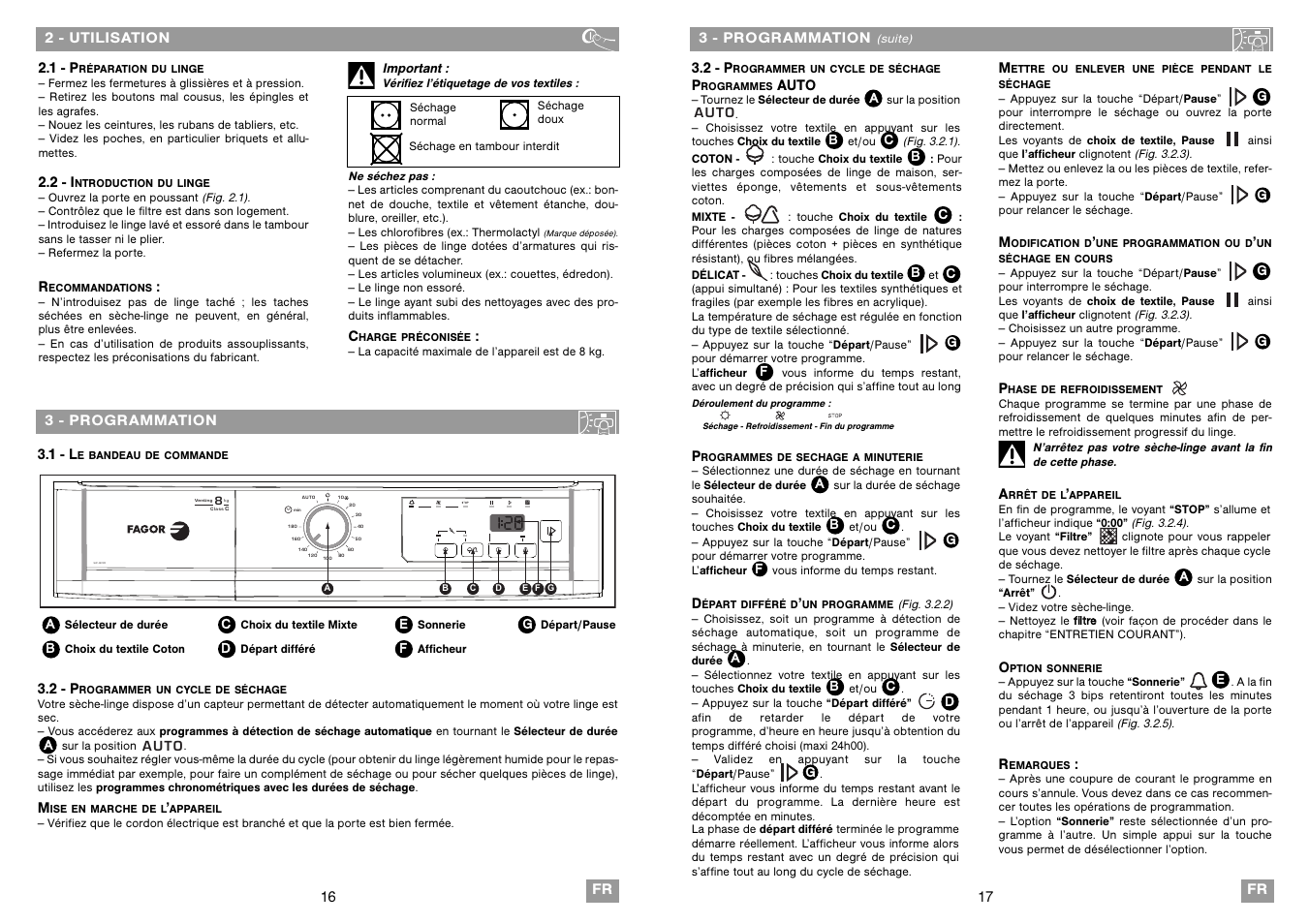 Sf-800 | Fagor SF-800 User Manual | Page 9 / 31