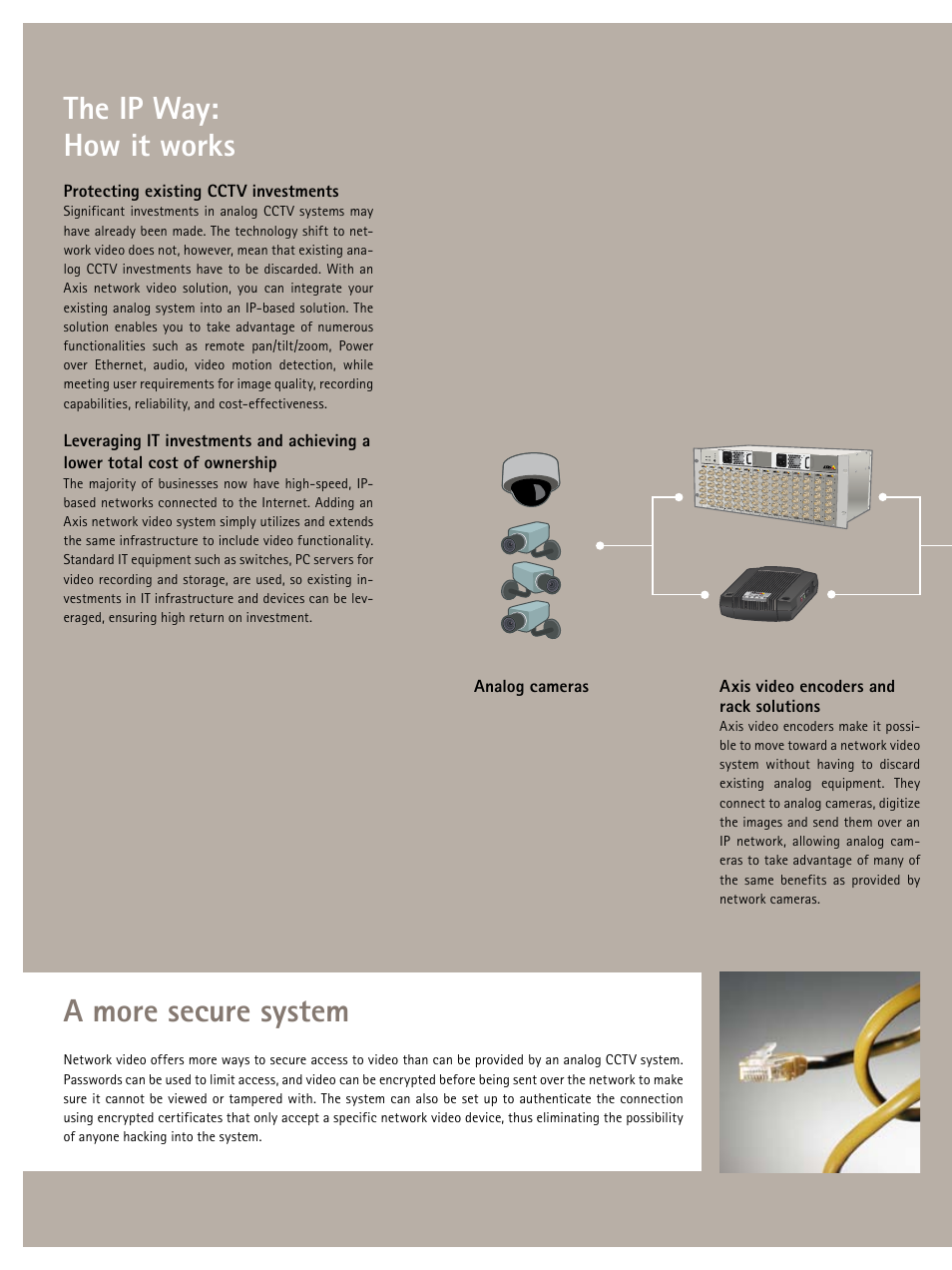 The ip way: how it works, A more secure system | Axis Communications IP-Surveillance User Manual | Page 4 / 8