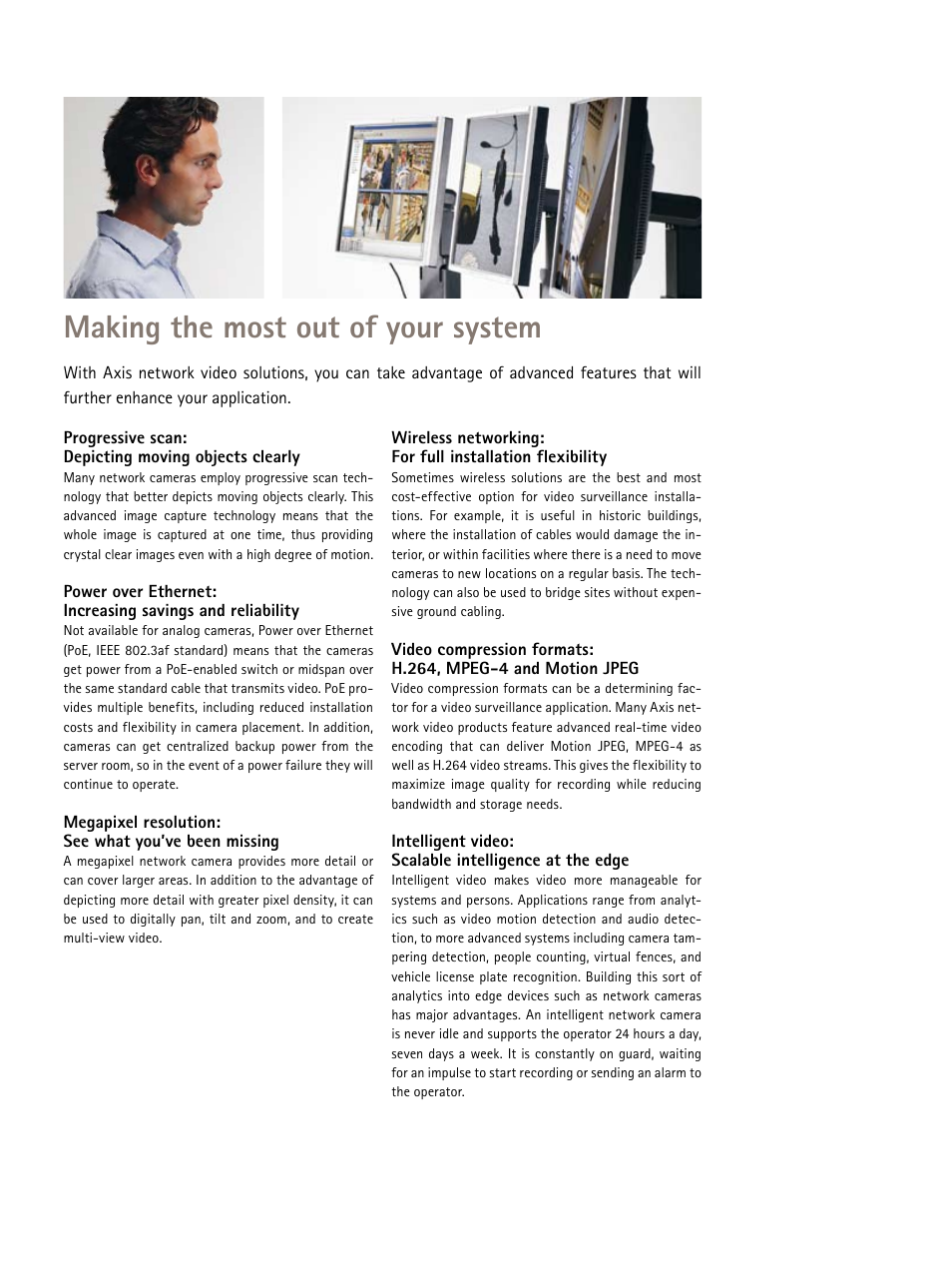 Making the most out of your system | Axis Communications IP-Surveillance User Manual | Page 6 / 8