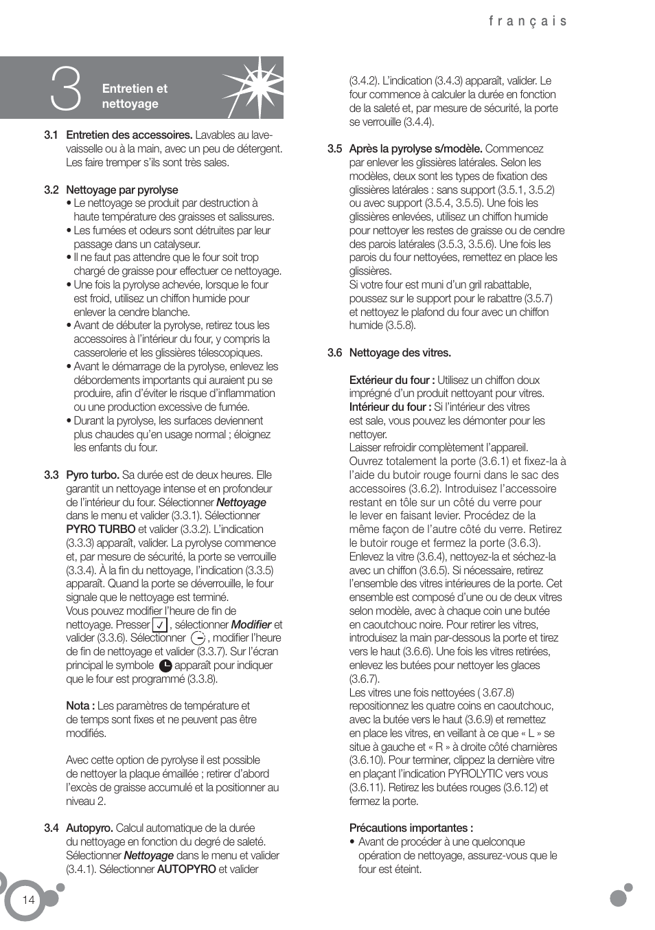 Fagor 6H-880ATCX User Manual | Page 16 / 74