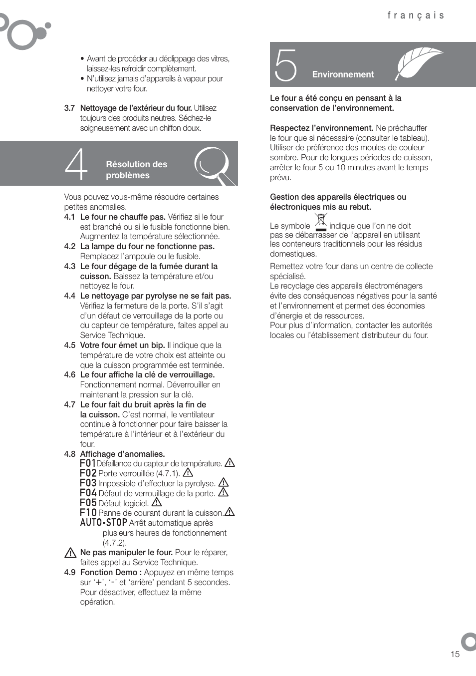 Fagor 6H-880ATCX User Manual | Page 17 / 74