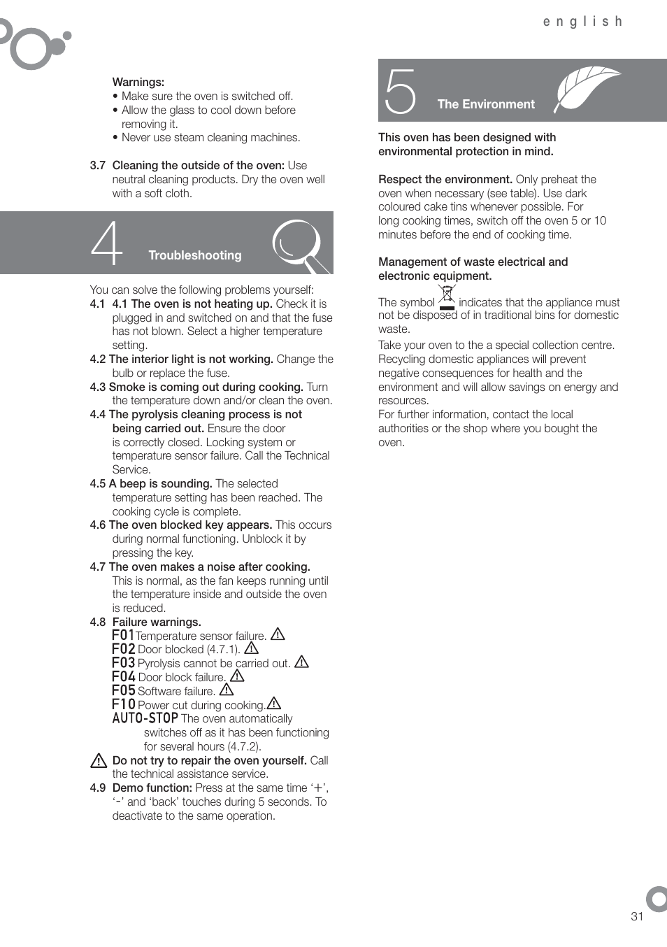 Fagor 6H-880ATCX User Manual | Page 33 / 74