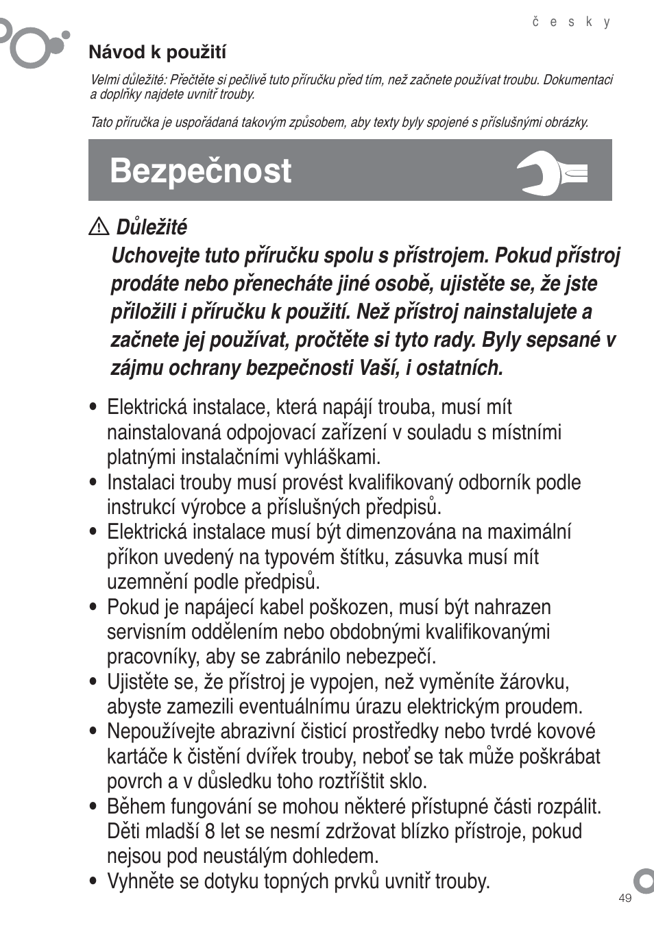 Bezpečnost | Fagor 6H-880ATCX User Manual | Page 51 / 74