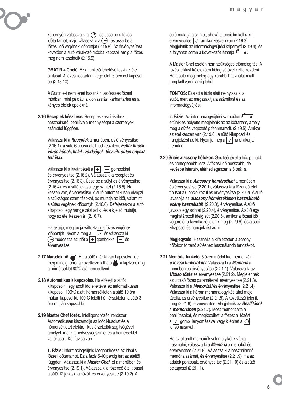 Fagor 6H-880ATCX User Manual | Page 63 / 74