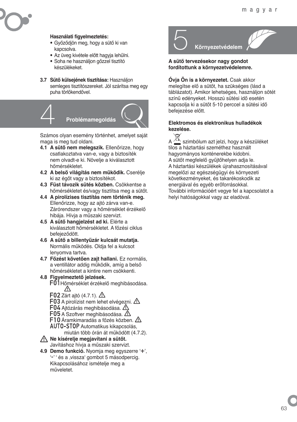 Fagor 6H-880ATCX User Manual | Page 65 / 74