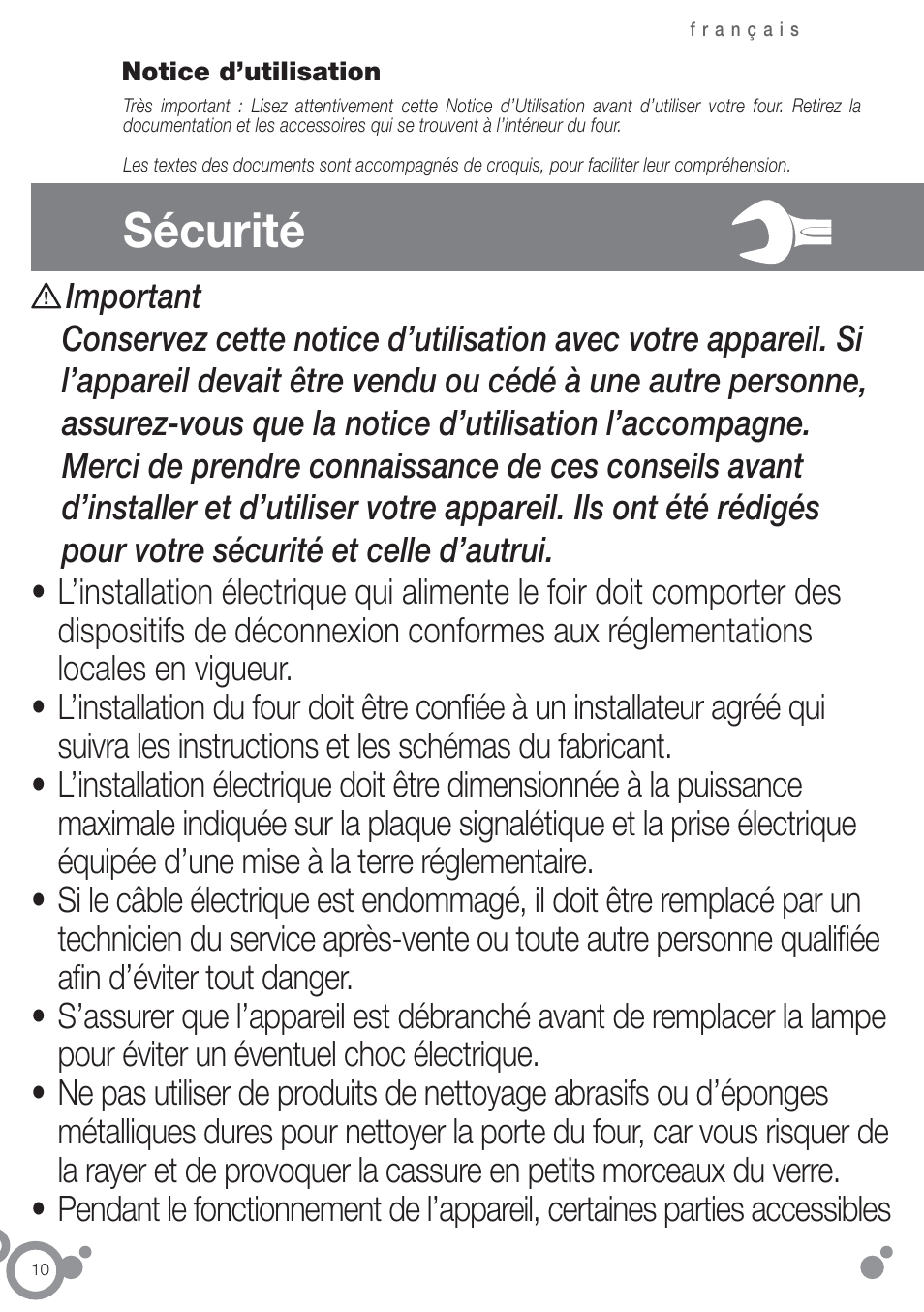 Sécurité | Fagor 6H-876ATCX User Manual | Page 12 / 86