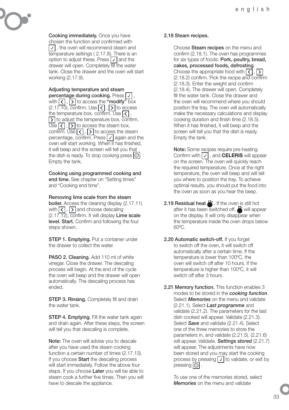 Fagor 6H-876ATCX User Manual | Page 35 / 86