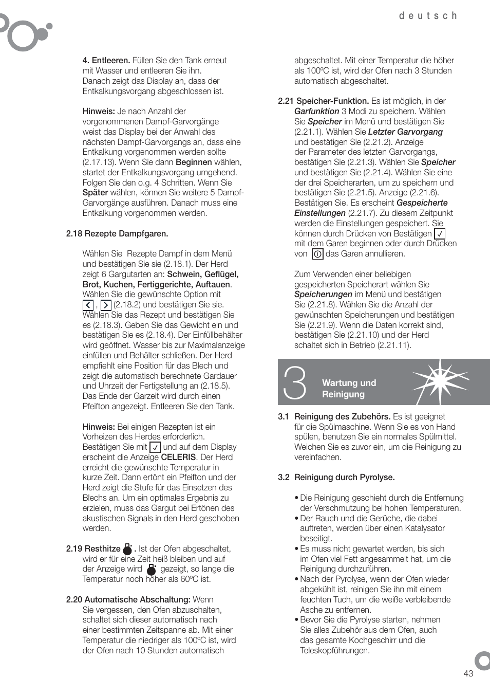 Fagor 6H-876ATCX User Manual | Page 45 / 86