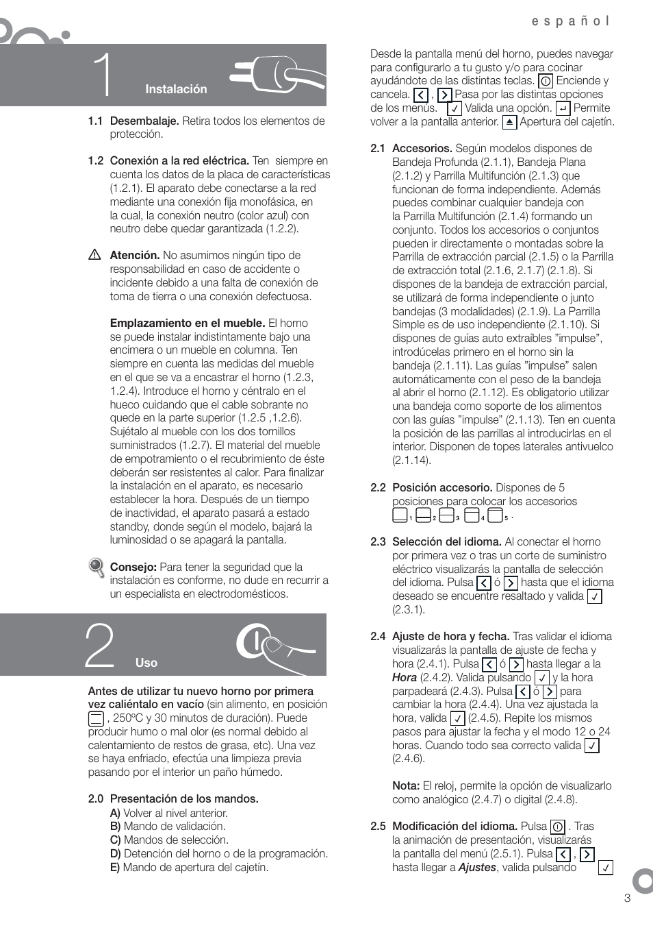Fagor 6H-876ATCX User Manual | Page 5 / 86