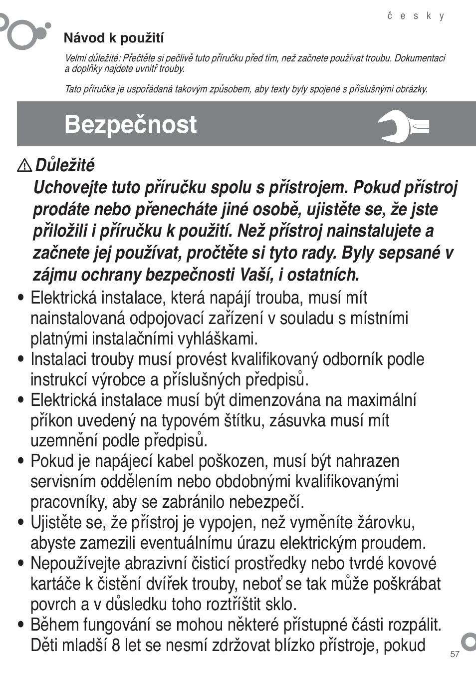 Bezpečnost | Fagor 6H-876ATCX User Manual | Page 59 / 86