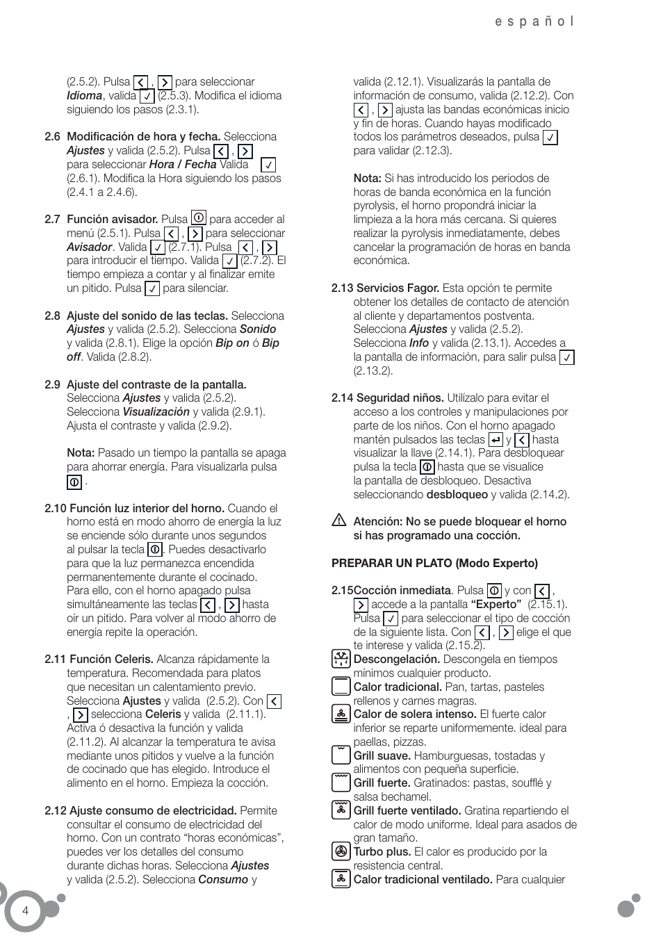 Fagor 6H-876ATCX User Manual | Page 6 / 86