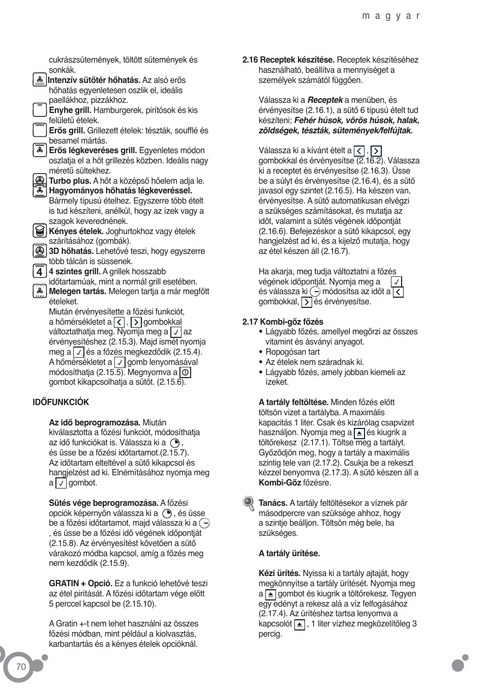 Fagor 6H-876ATCX User Manual | Page 72 / 86