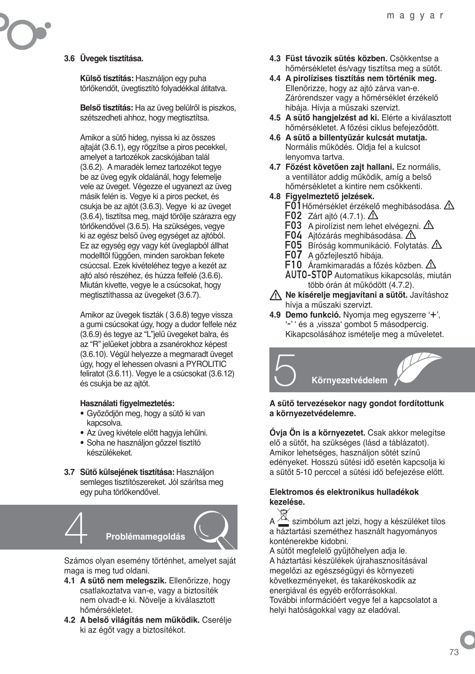 Fagor 6H-876ATCX User Manual | Page 75 / 86