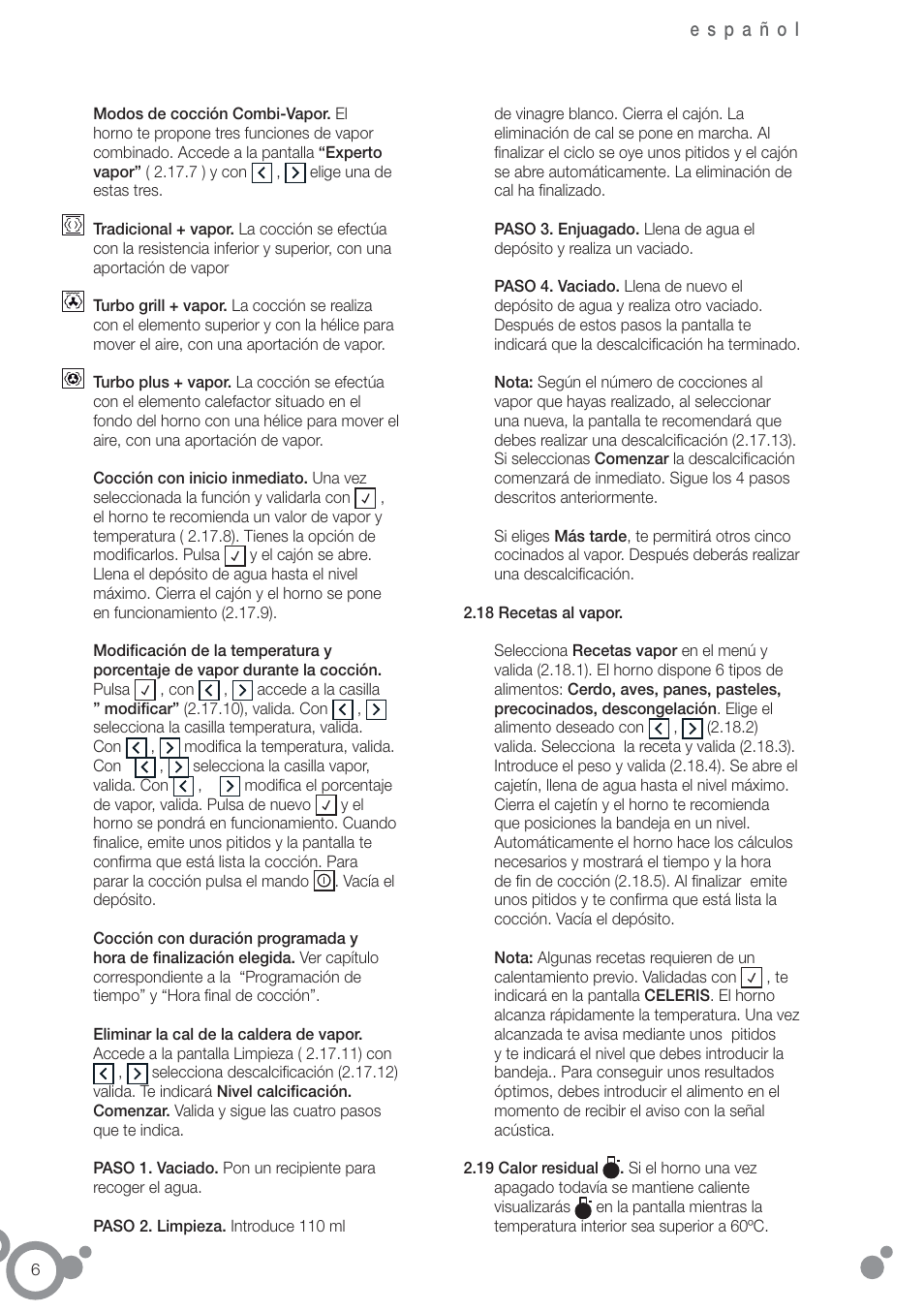 Fagor 6H-876ATCX User Manual | Page 8 / 86