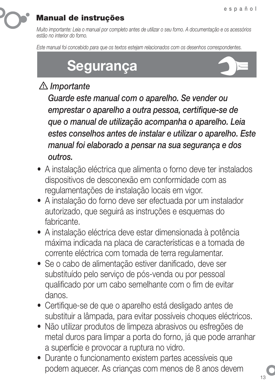 Segurança | Fagor 6H-750BE User Manual | Page 15 / 86