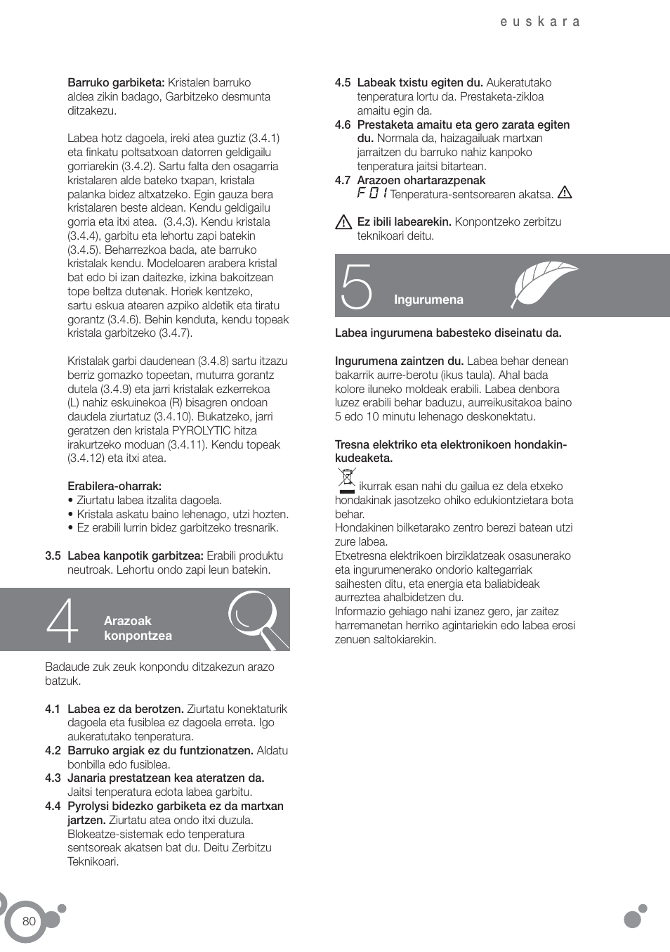 Fagor 6H-750BE User Manual | Page 82 / 86