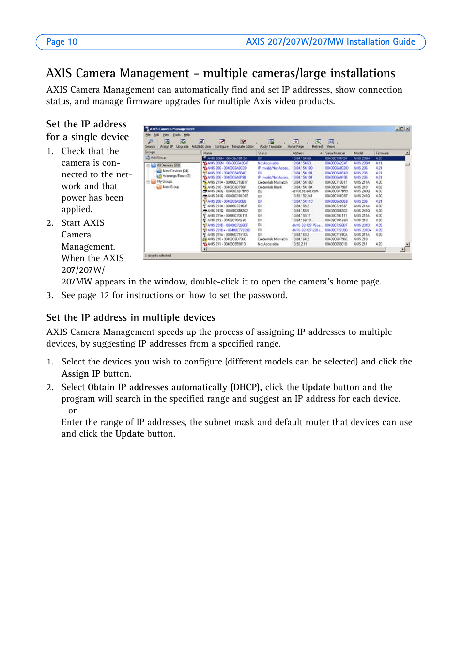 Axis Communications AXIS 207W User Manual | Page 10 / 73