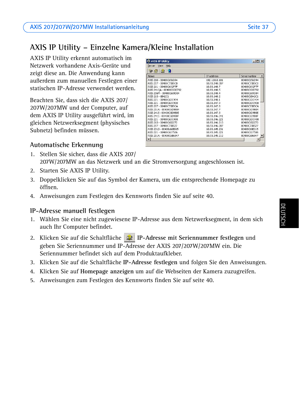Axis Communications AXIS 207W User Manual | Page 37 / 73