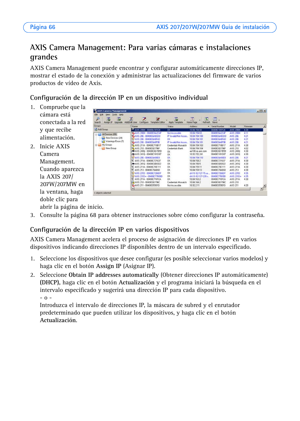 Axis Communications AXIS 207W User Manual | Page 66 / 73
