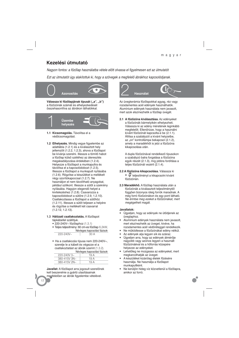 Kezelési útmutató | Fagor 2VFP-400X User Manual | Page 18 / 26